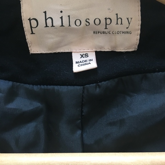 Philosophy Classic Black Jacket/ Blazer ExtraSmall - Picture 9 of 9